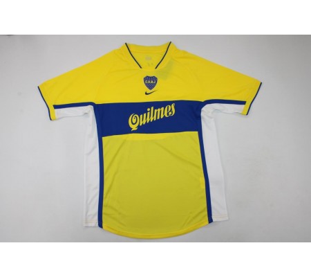 Boca Juniors 00/01 Away Yellow Soccer Jersey